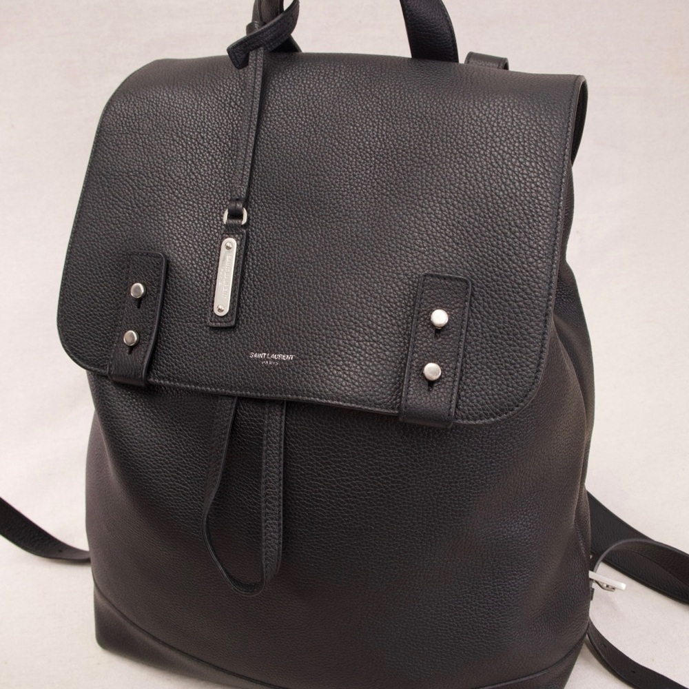 Saint Laurent Sac de Jour Backpack Black Grained Leather Medium Great Condition